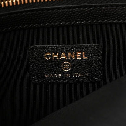 Chanel Caviar Quilted Medium Cosmetic Case Black 6 of 9