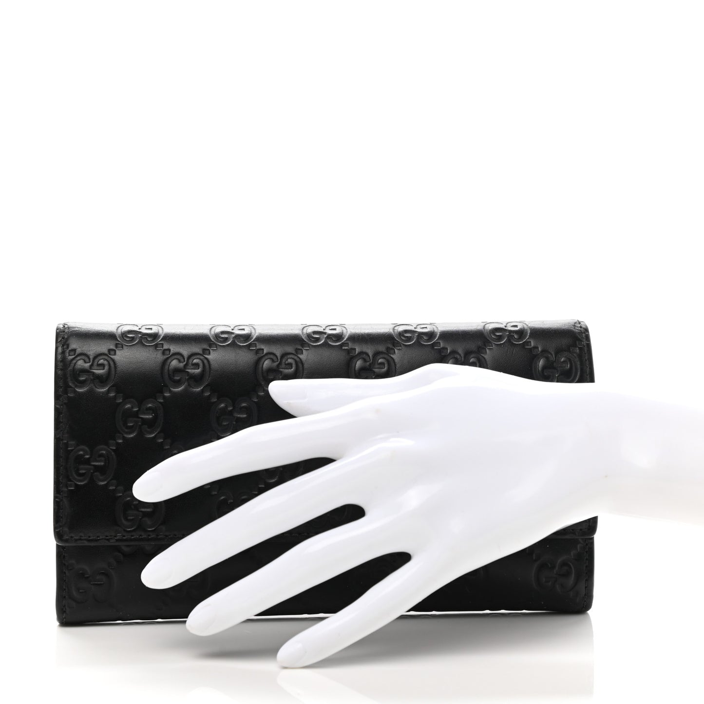 Guccissima Continental Flap Wallet Black