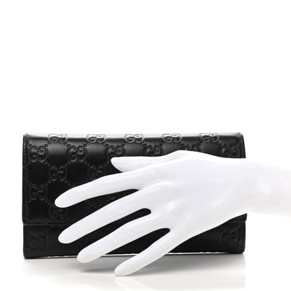 Gucci Guccissima Continental Flap Wallet Black 2 of 8
