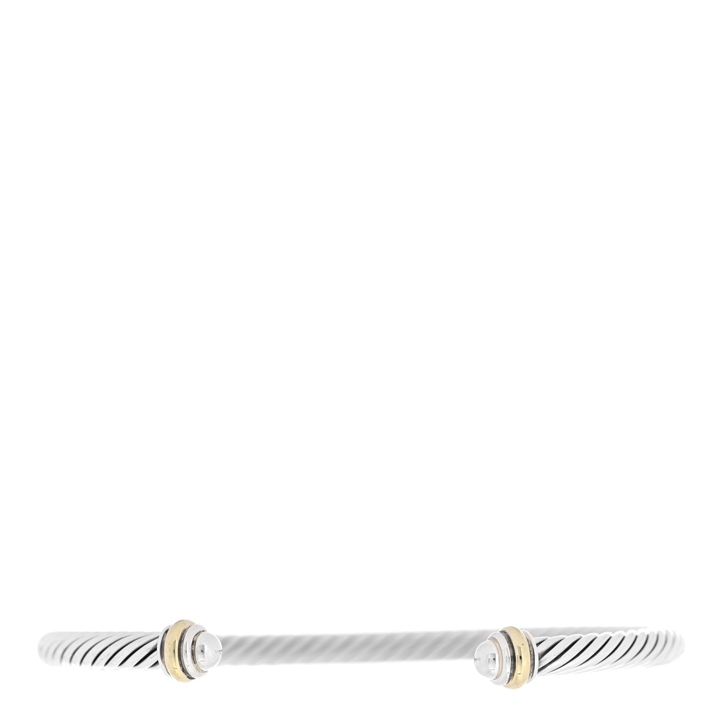 Sterling Silver 18K Yellow Gold 4mm Cable Classics Bracelet