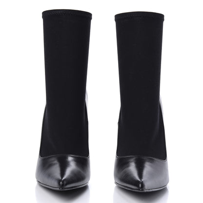 Balenciaga Calfskin Jersey Crepe Extreme Pointed Toe Knife Booties 36 Black 2 of 8