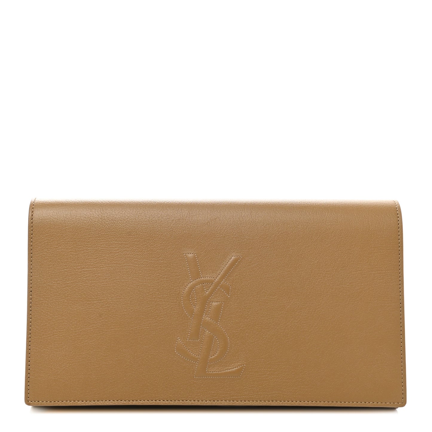 Calfskin Monogram Large Belle De Jour Clutch Beige