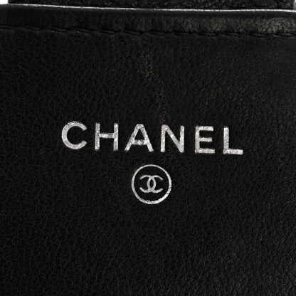 Chanel Lambskin Quilted Large Gusset Flap Wallet Black 6 of 11