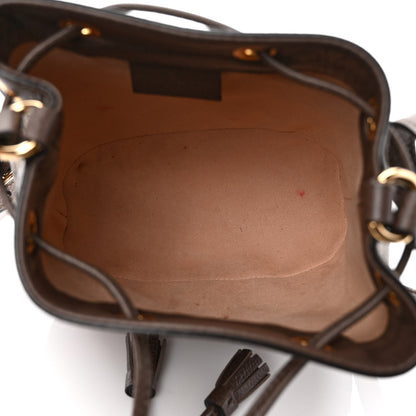 Gucci GG Supreme Monogram Web Mini Ophidia Bucket Bag Brown 5 of 9