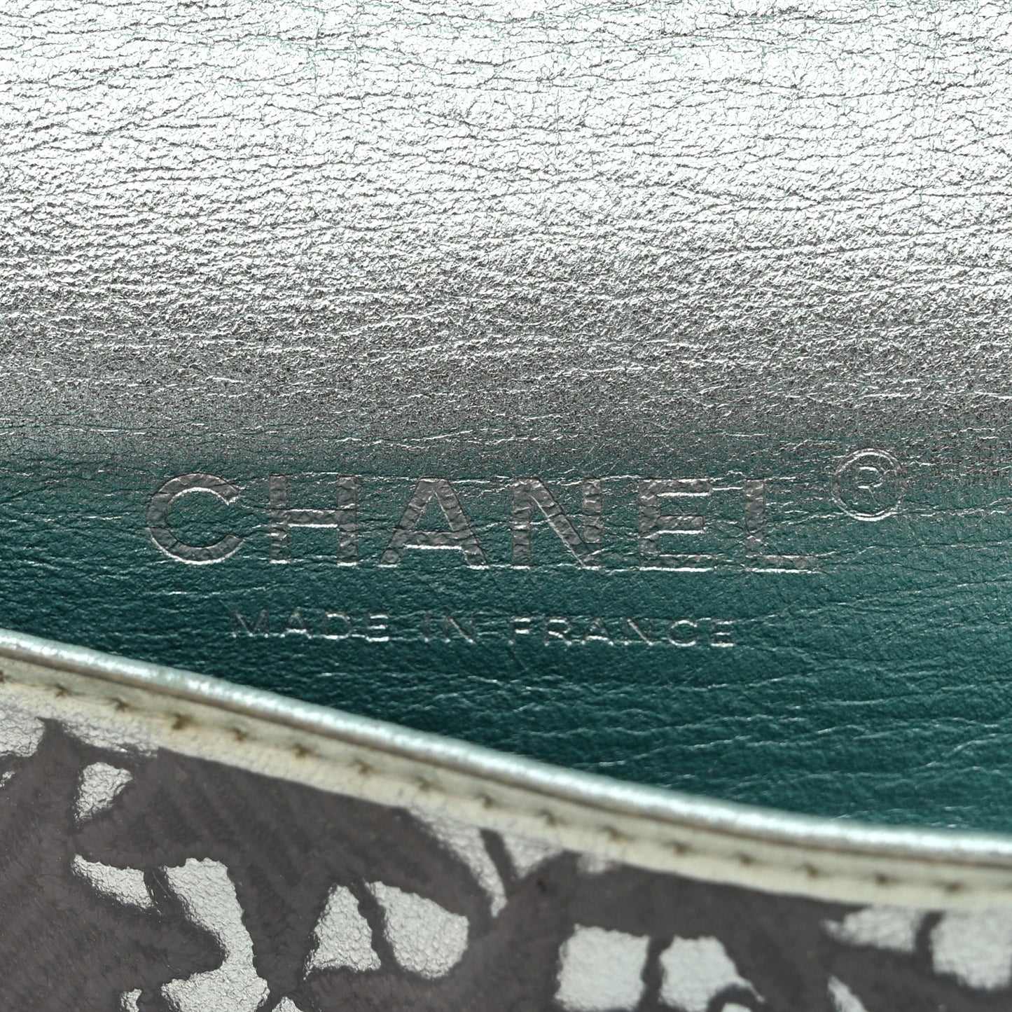 Metallic Lambskin PVC Star Medium Single Flap Blue Black