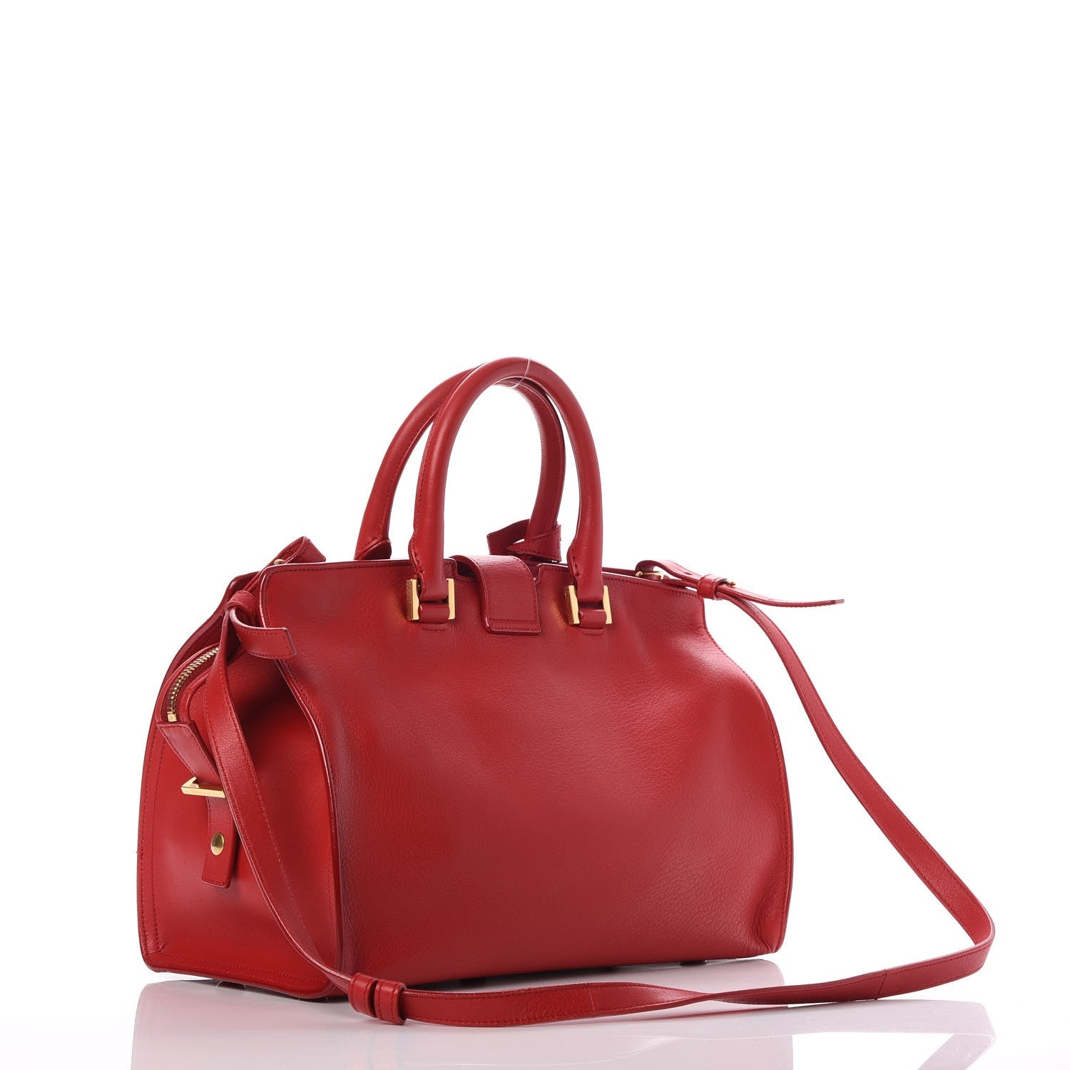 Saint Laurent Calfskin Small Classic Y Cabas Red 4 of 10