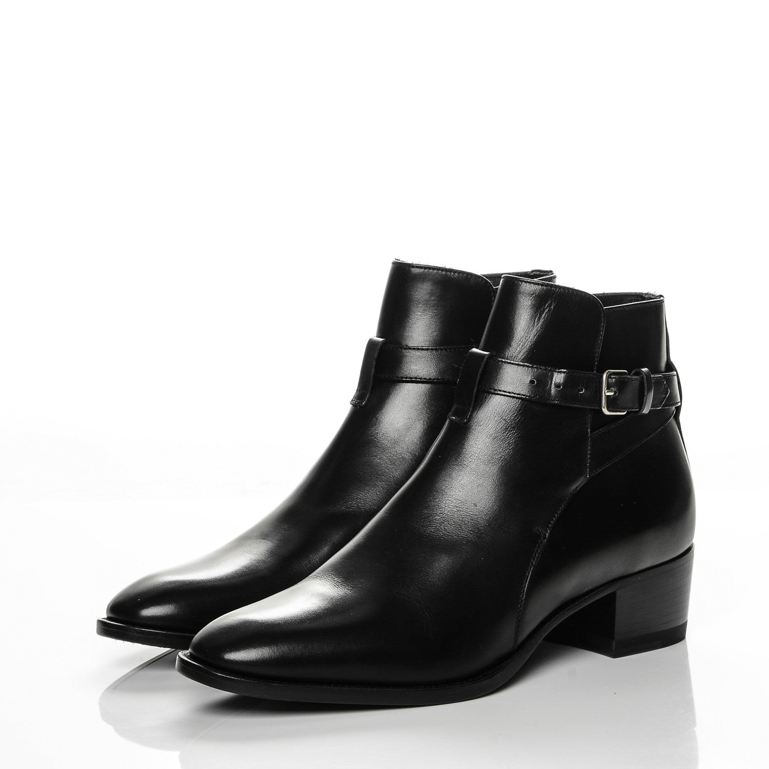 Saint Laurent Smooth Jodhpur Calfskin Blake Ankle Boots 36.5 Black 3 of 7