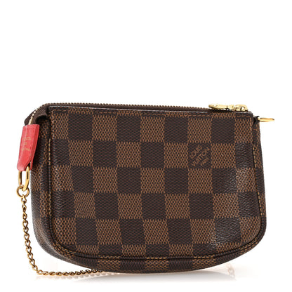 Louis Vuitton Damier Ebene 2019 Christmas Animation Mini Pochette Accessories Red 3 of 9