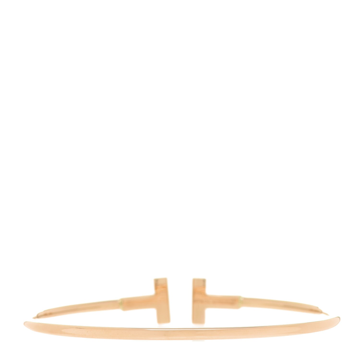 Tiffany 18K Rose Gold T Wire Bracelet 3 of 4