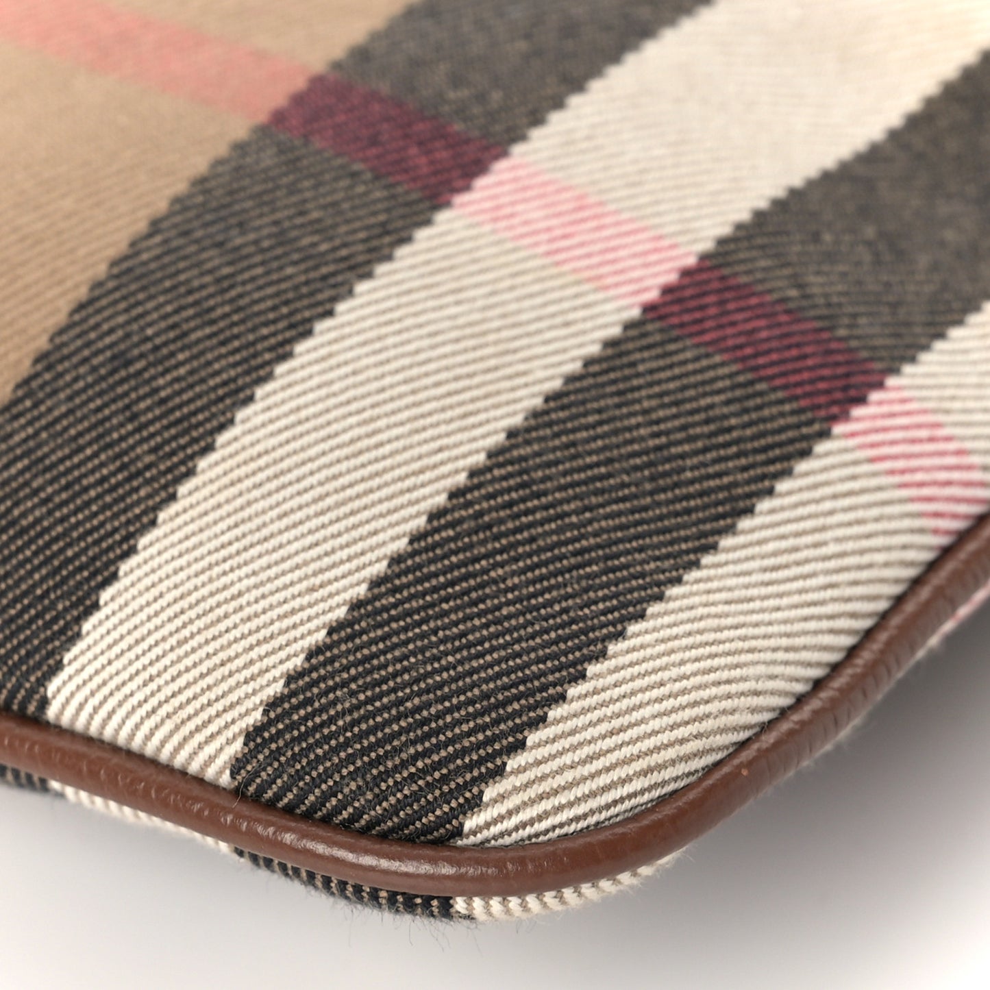 House Check Derby Peyton Crossbody Clutch Bag Tan