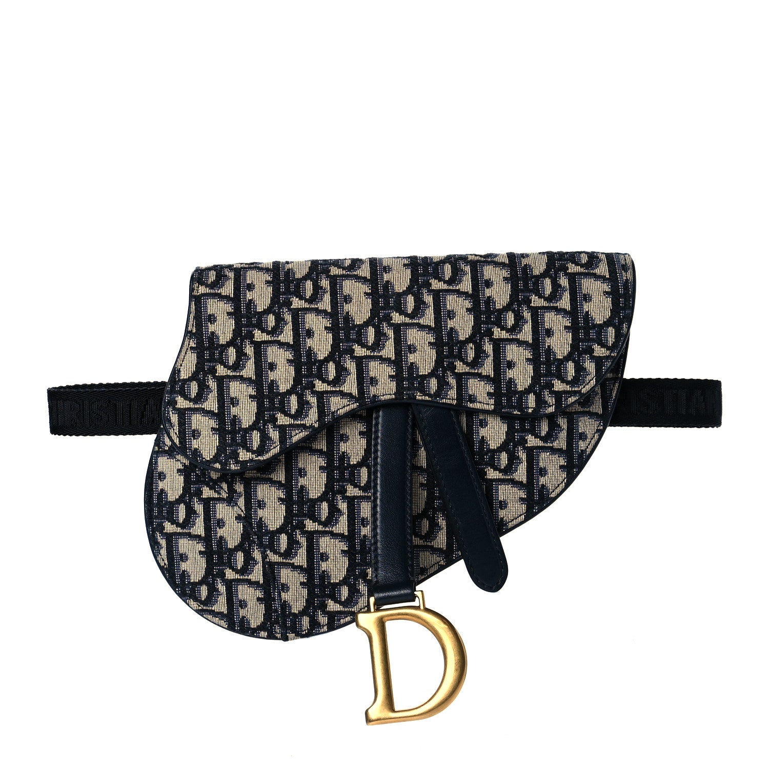 Christian Dior Oblique Saddle Belt Pouch Blue 1 of 10