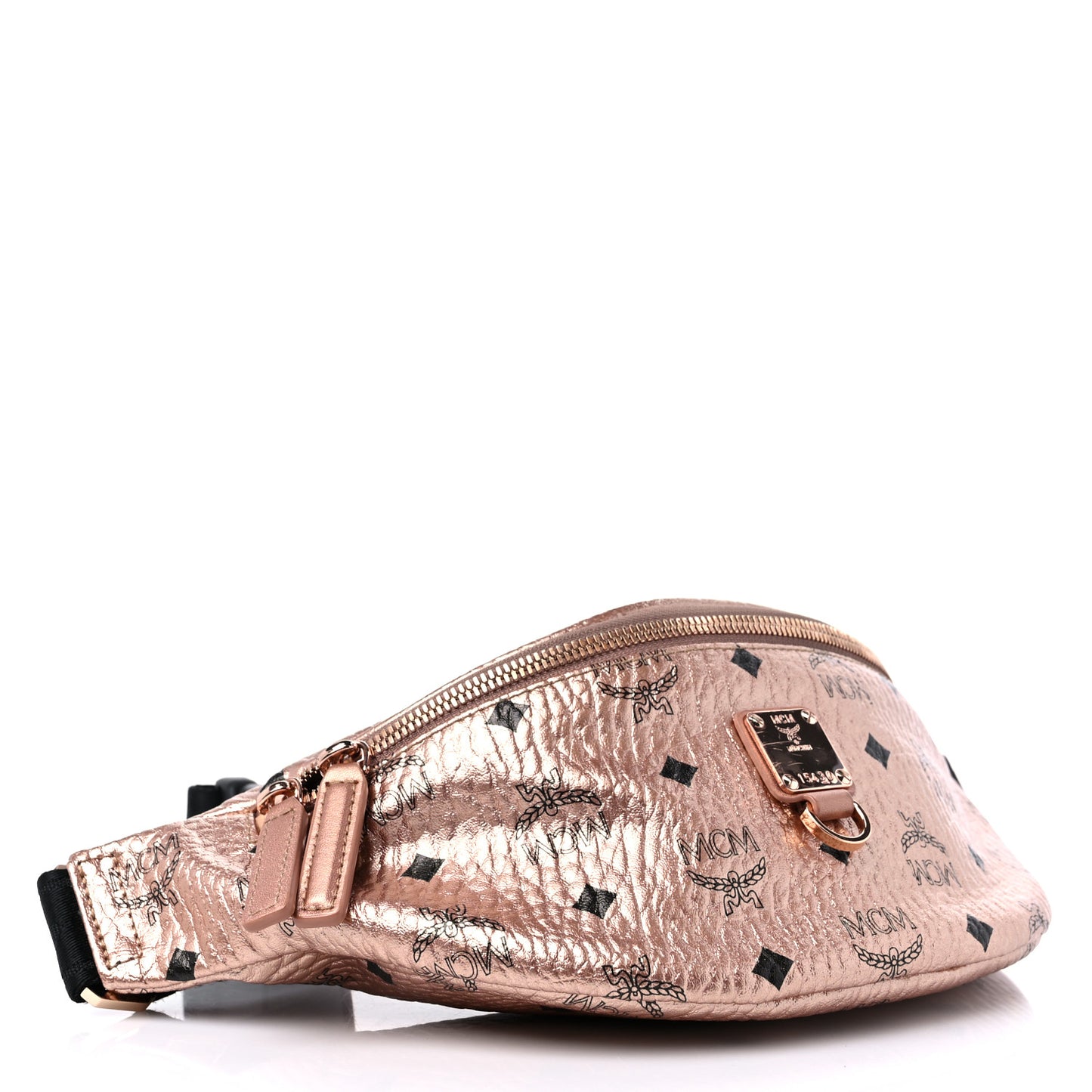 Metallic Visetos Stark Belt Bag Champagne Gold