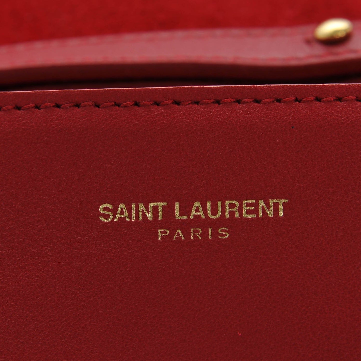 Calfskin Small Classic Y Satchel Bag Rouge Orient