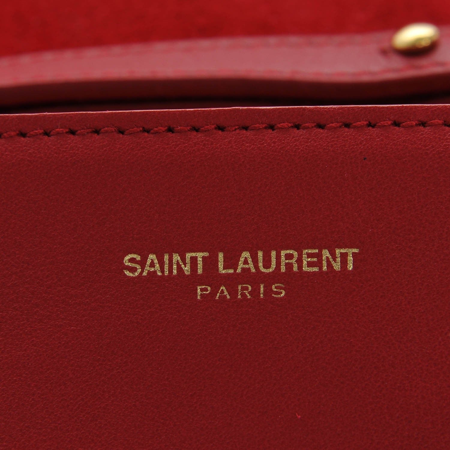 Saint Laurent Calfskin Small Classic Y Satchel Bag Rouge Orient 8 of 9