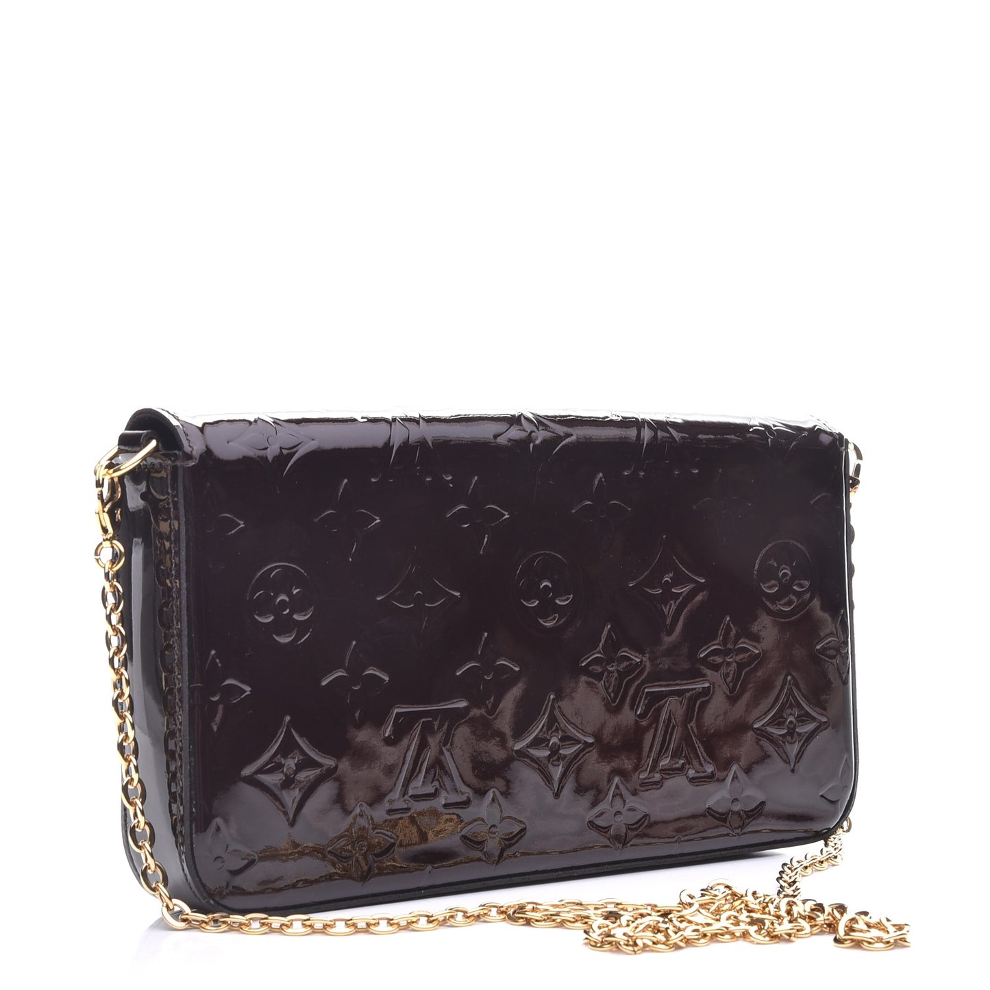 Vernis Pochette Felicie Chain Wallet Amarante