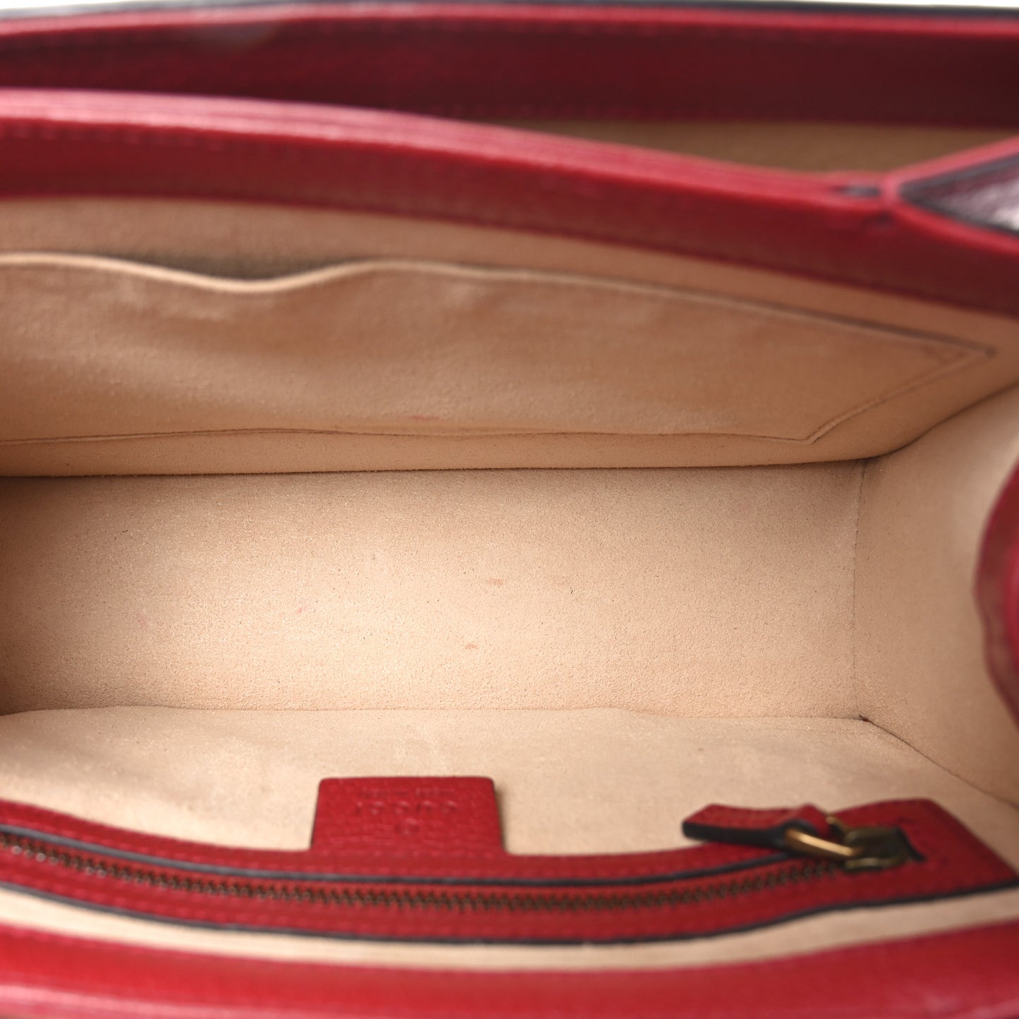 GG Supreme Monogram Small Queen Margaret Top Handle Bag Red