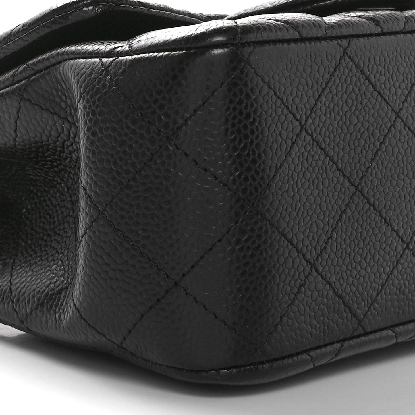 Caviar Quilted Mini Square Flap Black
