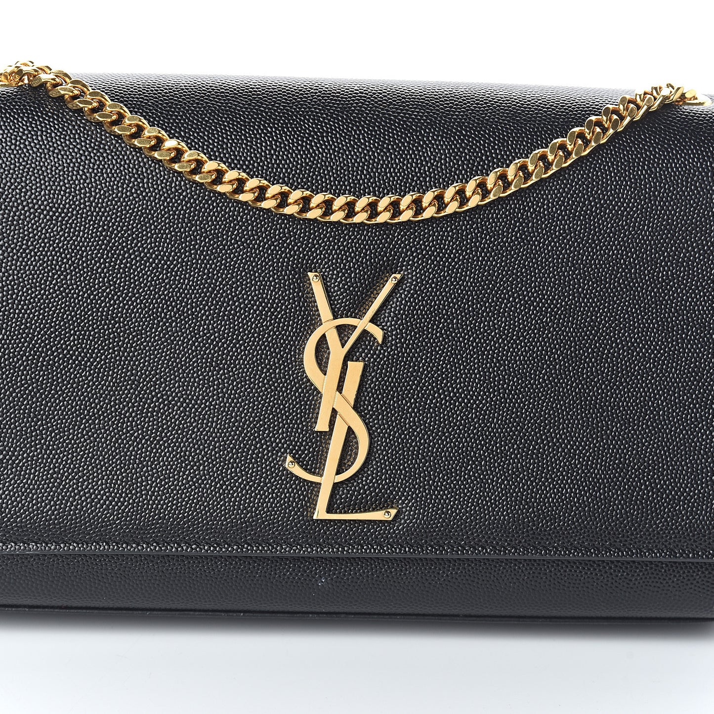 Grain De Poudre Medium Classic Monogram Kate Satchel Black