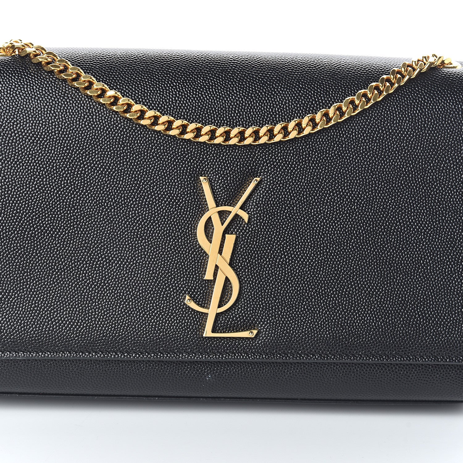 Saint Laurent Grain De Poudre Medium Classic Monogram Kate Satchel Black 6 of 8