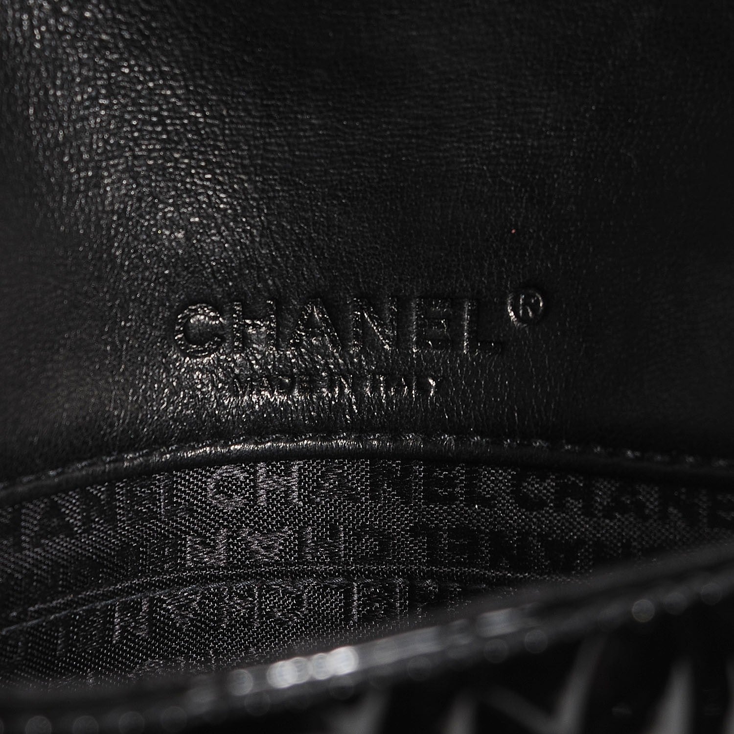 Chanel Patent Camellia Embossed Mini Rectangular Flap Black 6 of 7