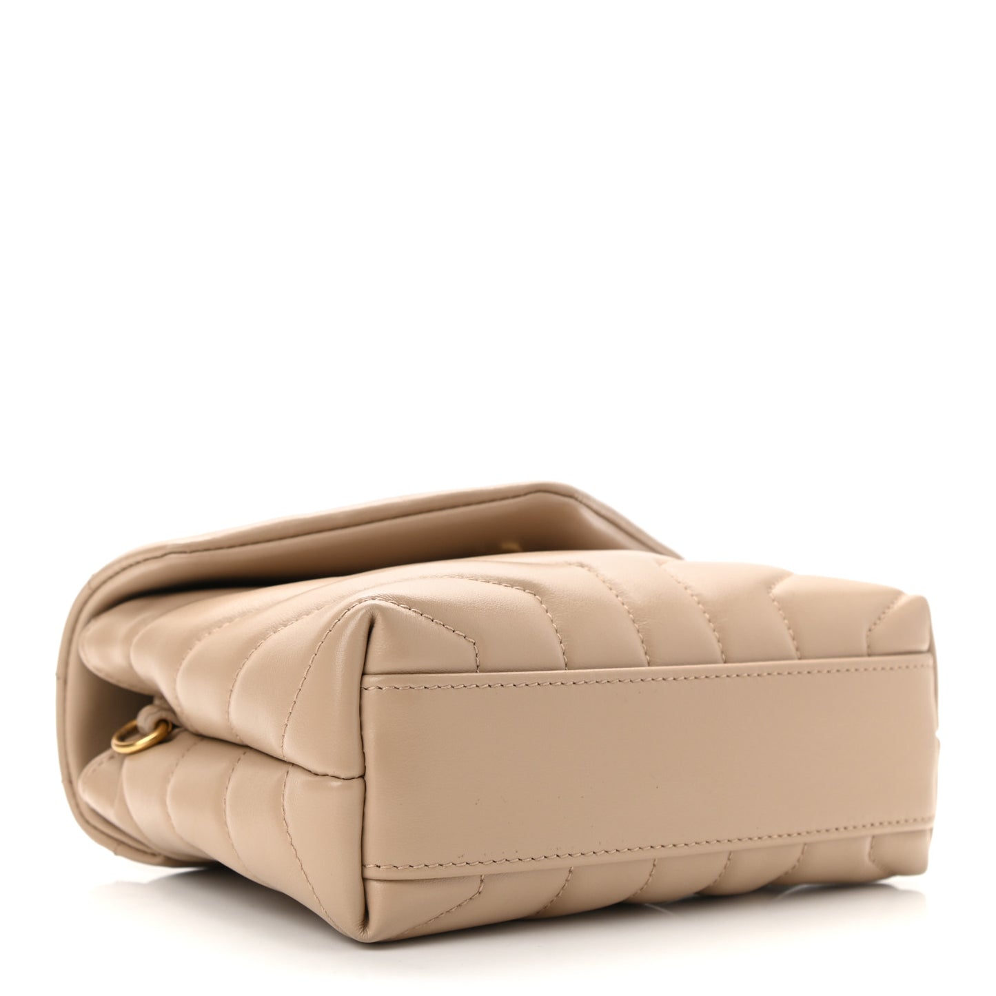 Calfskin Y Quilted Monogram Toy Loulou Crossbody Bag Dark Beige