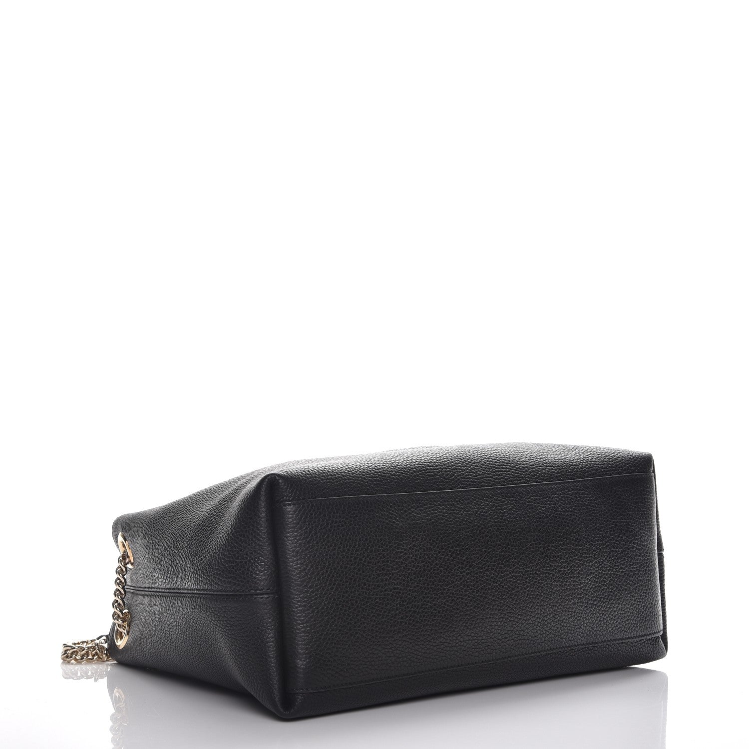 Gucci Pebbled Calfskin Medium Soho Chain Shoulder Bag Black 4 of 7