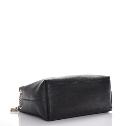 Gucci Pebbled Calfskin Medium Soho Chain Shoulder Bag Black 4 of 7