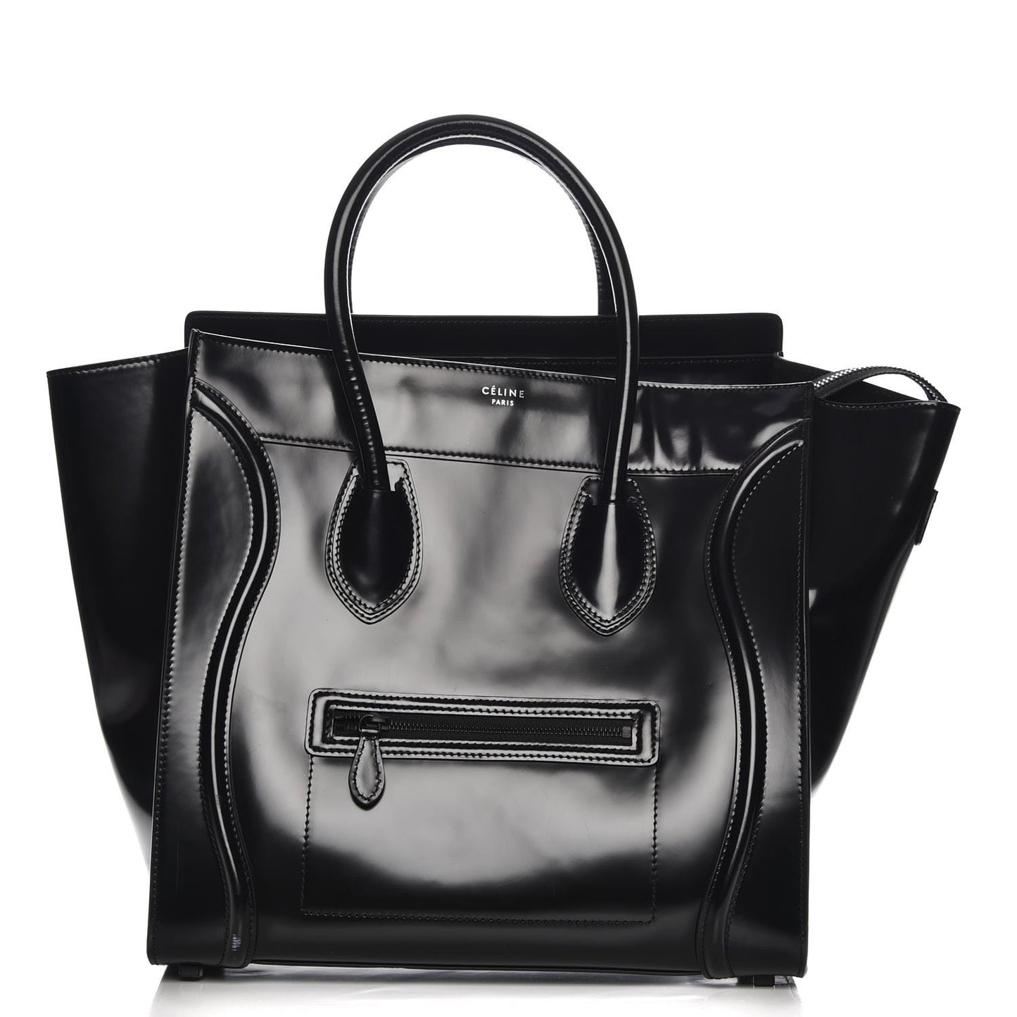 Spazzolato Calfskin Small Luggage Black
