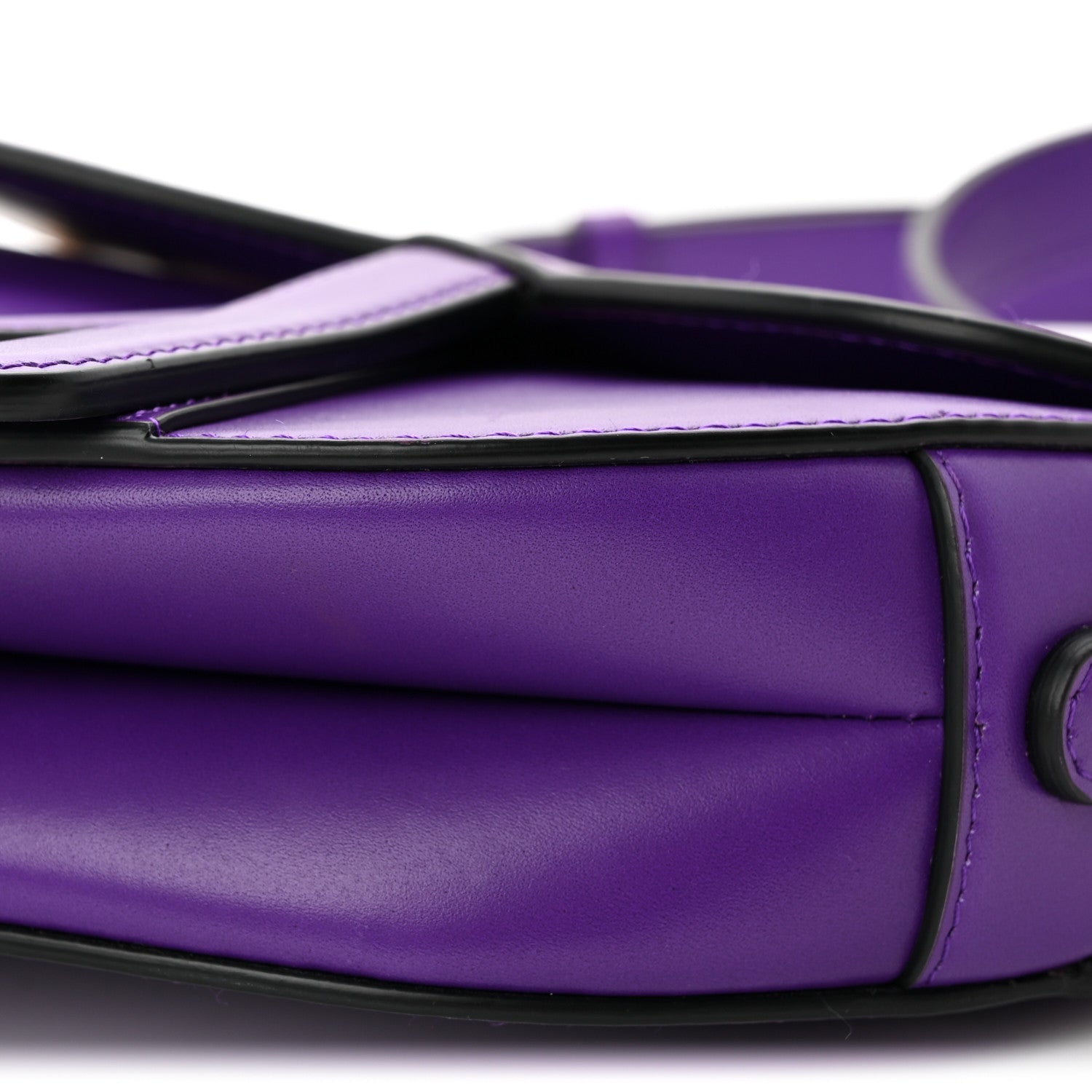 Christian Dior Supple Calfskin Mini Saddle Bag Purple 10 of 11