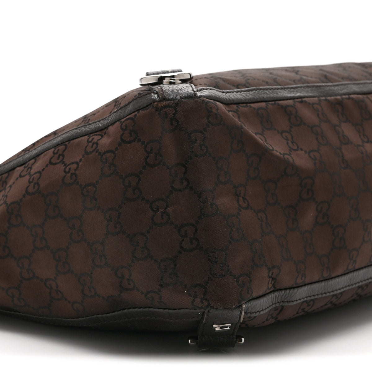 Nylon Monogram Large Abbey Tote Dark Brown