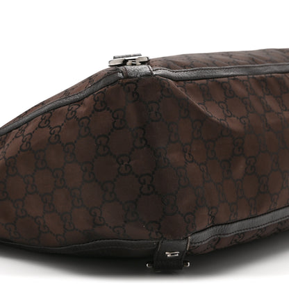 Gucci Nylon Monogram Large Abbey Tote Dark Brown 10 of 11