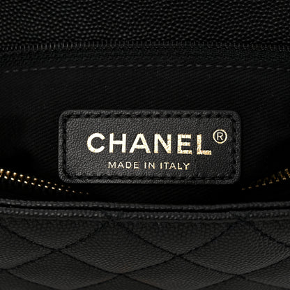 Chanel Caviar Lizard Embossed Quilted Small Coco Handle Flap Black 6 of 11