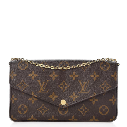 Louis Vuitton Monogram Pochette Felicie Chain Wallet Fuchsia 1 of 14