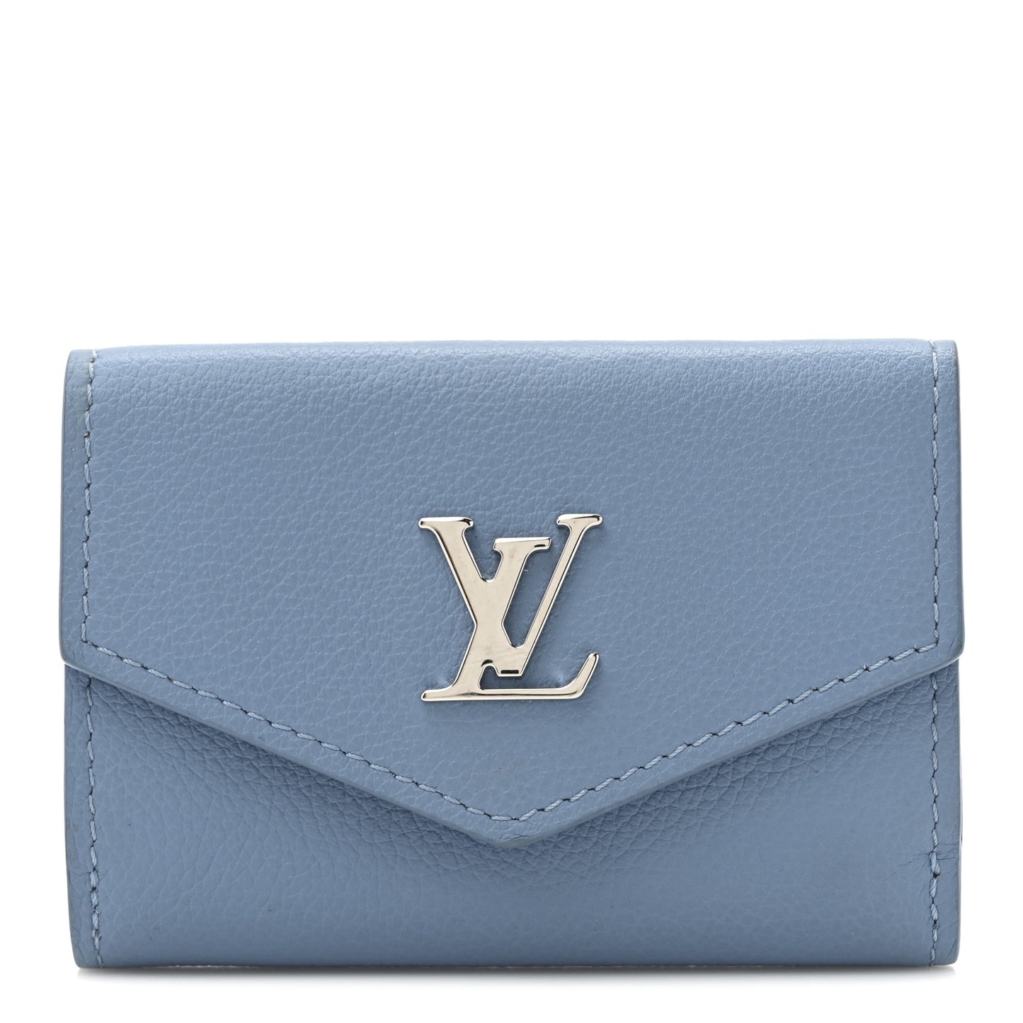 Calfskin Lockmini Wallet Blue