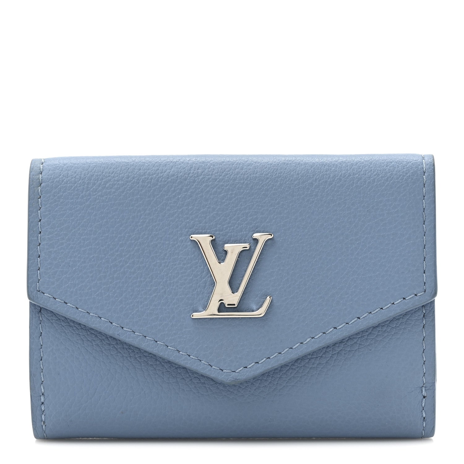 Louis Vuitton Calfskin Lockmini Wallet Blue 1 of 8