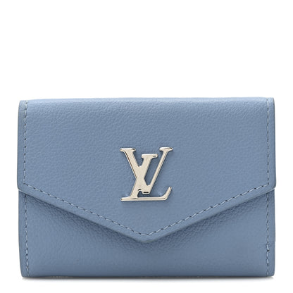 Louis Vuitton Calfskin Lockmini Wallet Blue 1 of 8