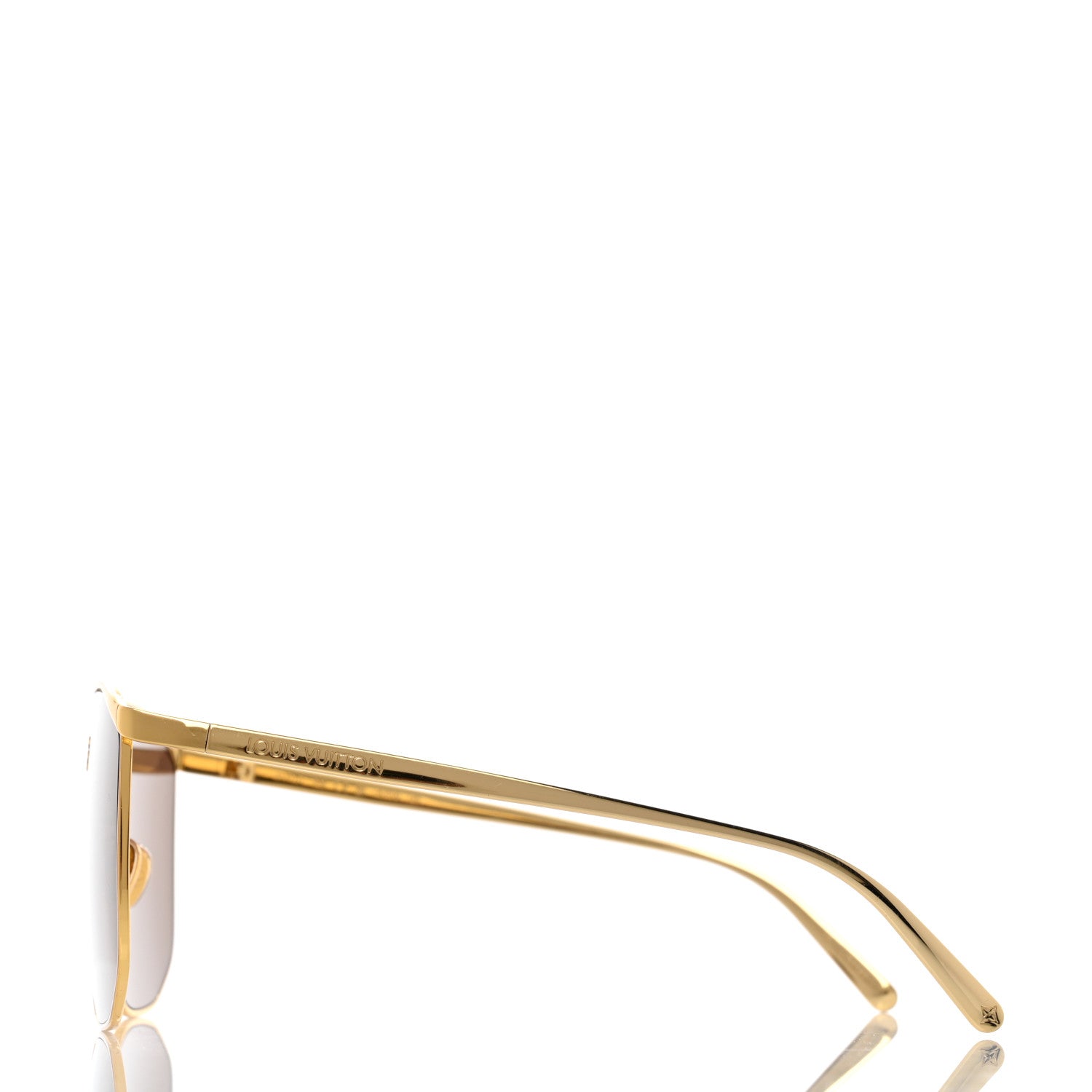 Louis Vuitton Metal LV Golden Mask Sunglasses Z1717U Gold 3 of 8