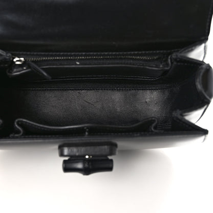 Gucci Boarded Dyana Lux Calfskin Web Monochrome Small Bamboo 1947 Top Handle Bag Black 5 of 10