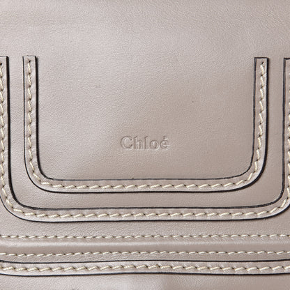 Chloe Shiny Calfskin Small Marcie Saddle Shoulder Bag Motty Grey 9 of 9