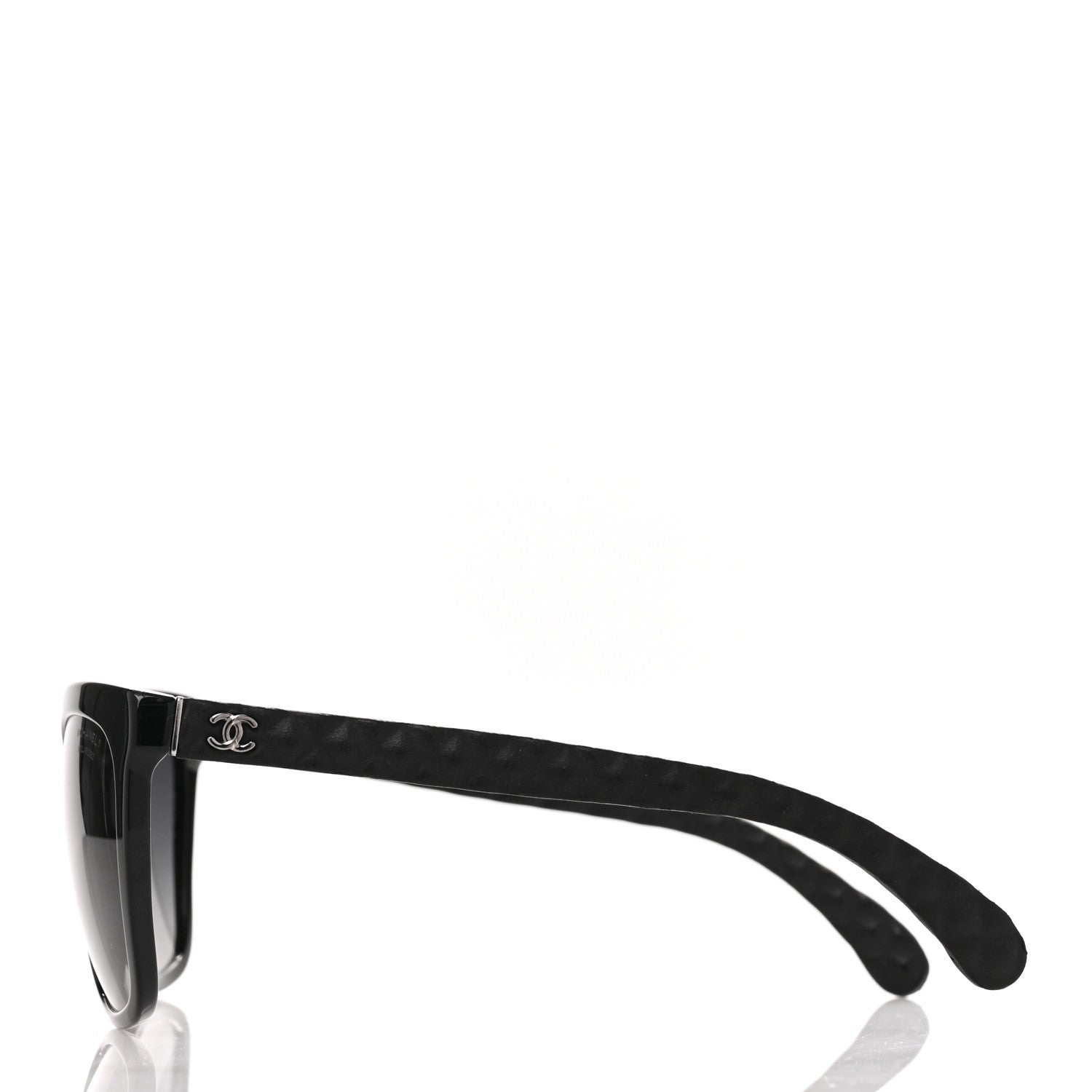 Chanel Acetate Quilted Polarized Butterfly CC Sunglasses 5288-Q Black 3 of 8