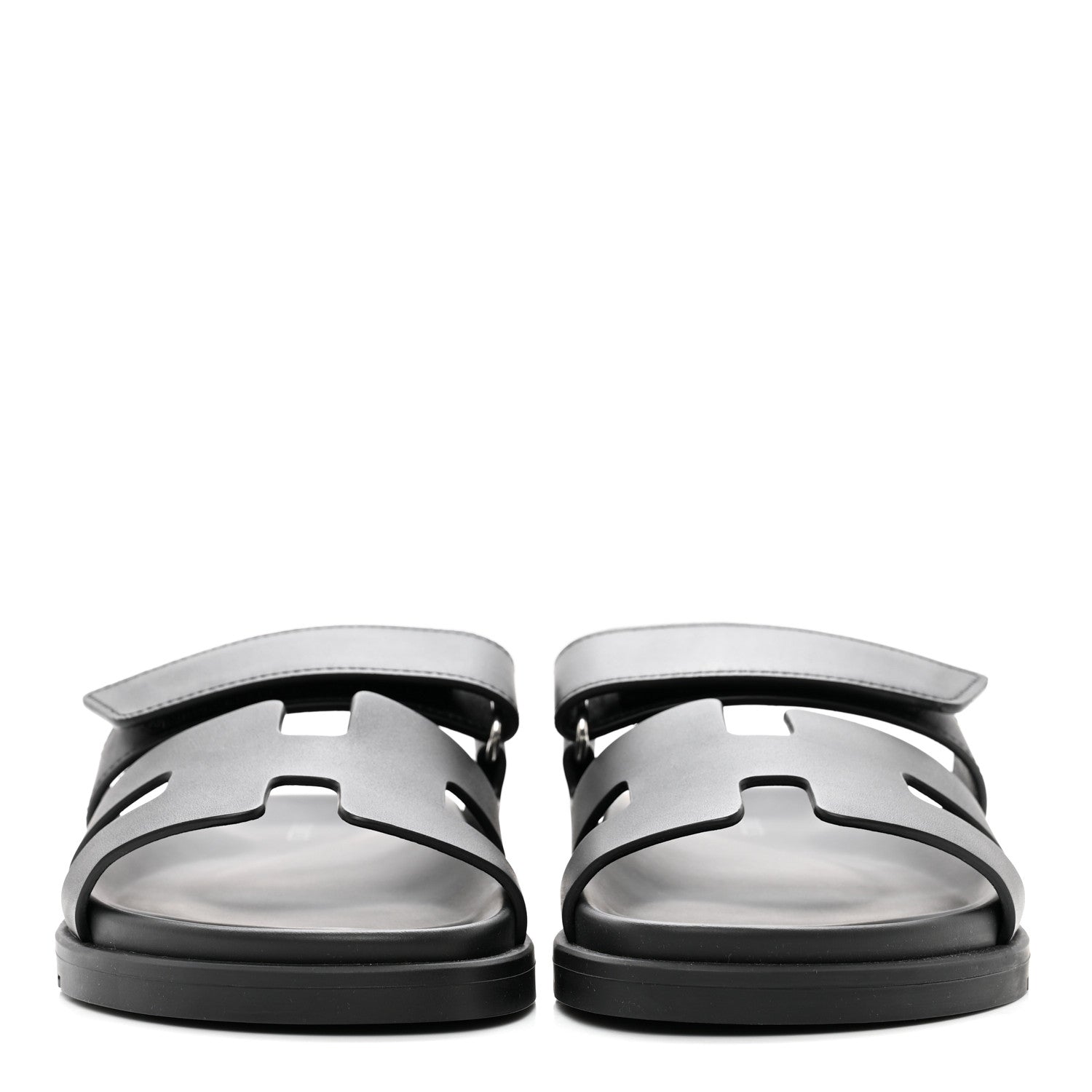 Hermes Calfskin Womens Chypre Sandals 36 Black 2 of 9