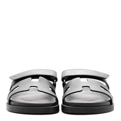 Hermes Calfskin Womens Chypre Sandals 36 Black 2 of 9