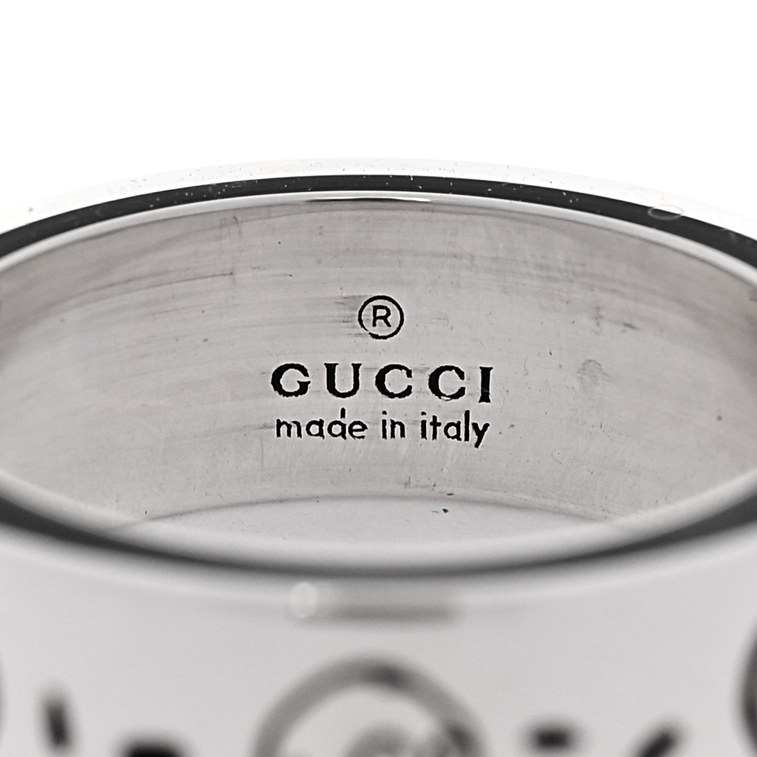 Gucci Sterling Silver 6mm GucciGhost Hamlet Skull Ring 50 5.25 4 of 6