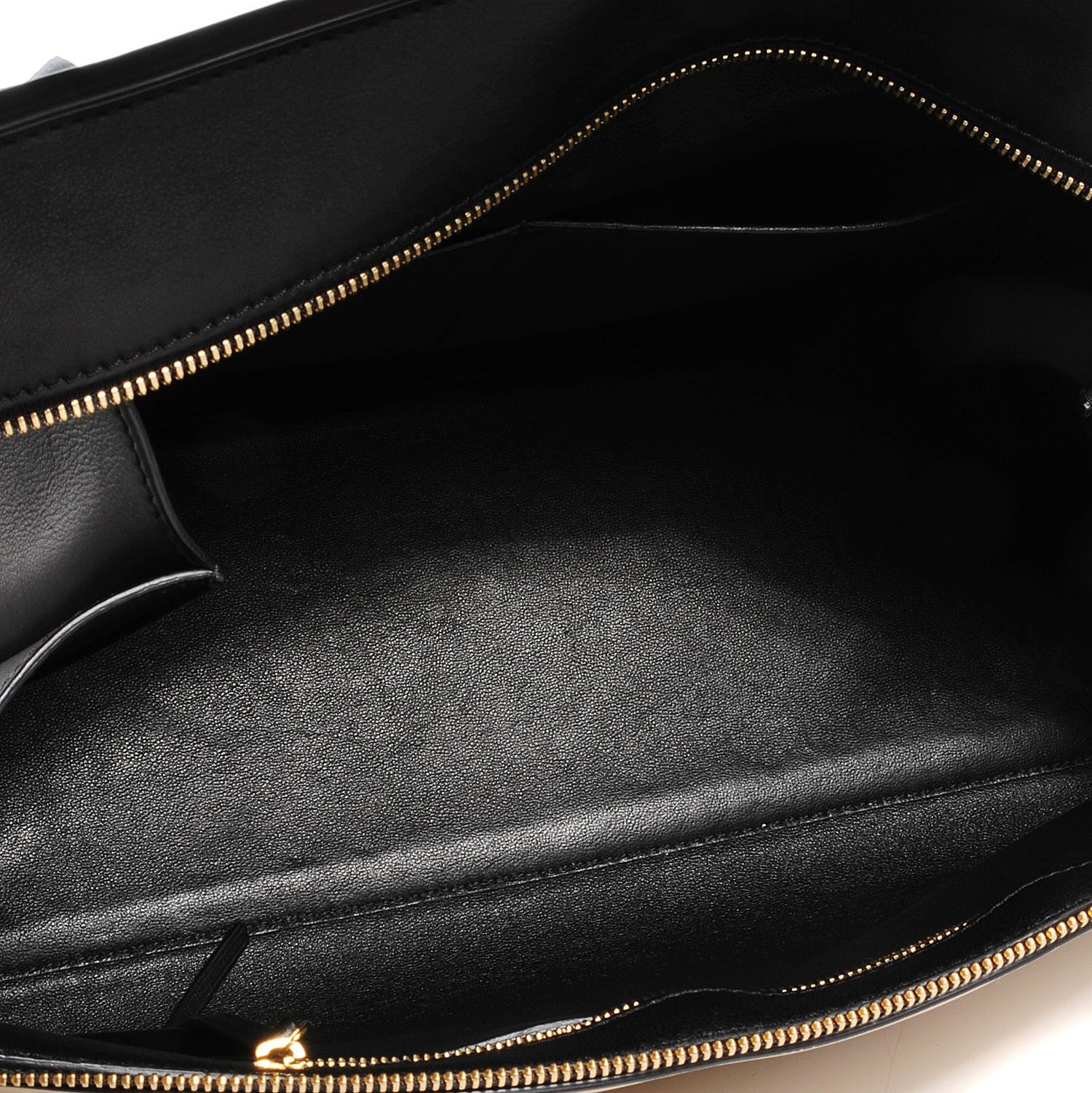 Celine Smooth Calfskin Large Bi-Color Edge Shoulder Bag Beige Black 5 of 7
