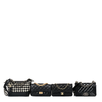 Chanel Lambskin Calfskin Tweed Success Story Set of 4 Minis Bags Black 7 of 47