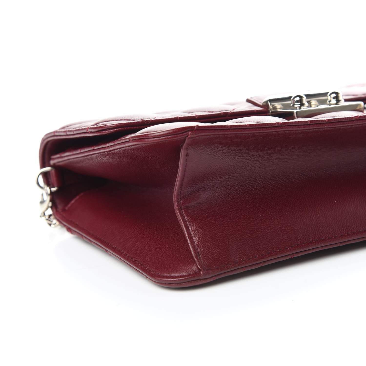 Christian Dior Lambskin Cannage Miss Dior Promenade Pouch Plum 5 of 8