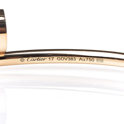 Cartier 18K Yellow Gold Small Juste Un Clou Bracelet 17 4 of 6