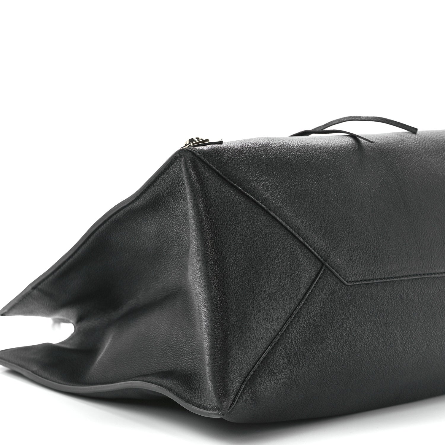 Balenciaga Grained Calfskin Silver Metallic Edge Hardware Papier A4 Tote Black 11 of 12