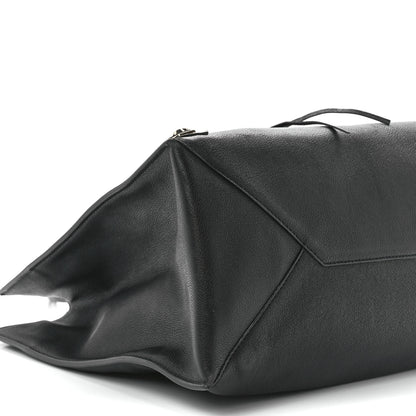 Balenciaga Grained Calfskin Silver Metallic Edge Hardware Papier A4 Tote Black 11 of 12