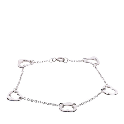 Tiffany Sterling Silver Elsa Peretti Open Heart Bracelet 1 of 4